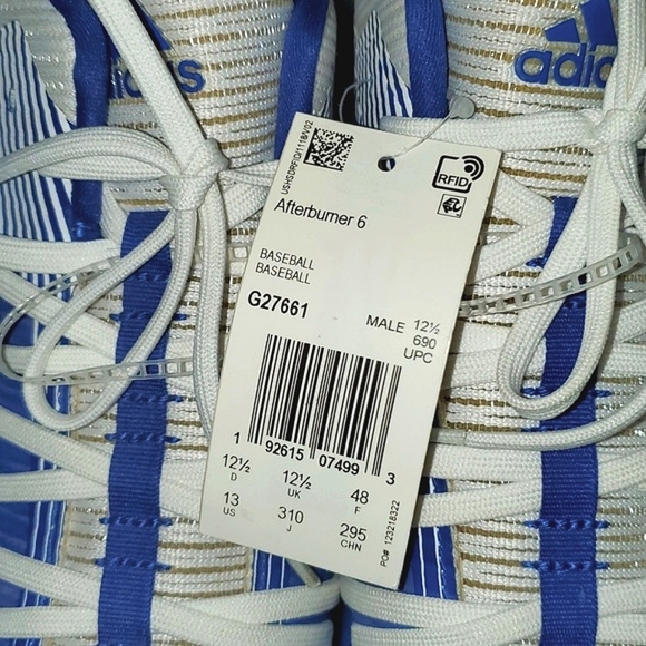 NWT Adidas Adizero Afterburner 6 Low Metal Baseball Cleats Men's Size 13 - Picture 3 of 8